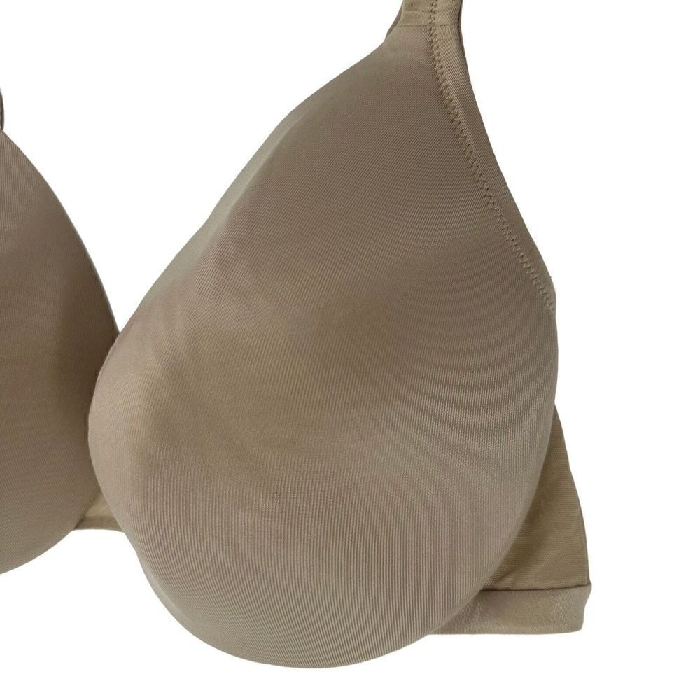 Cacique Bra 44D Lightly Lined Full Coverage Underwired Nude Beige Mesh Back Bra - Picture 3 of 11